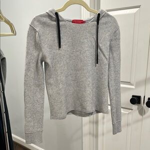 n:PHILANTHROPY Gray Fitted cashmere Long Sleeve Hoodie